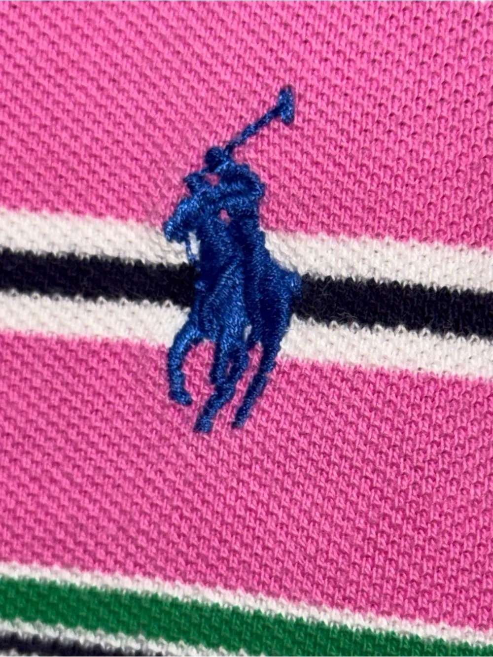 Polo by Ralph Lauren Men’s XL Custom Fit Pink Striped Cotton Polo Shirt